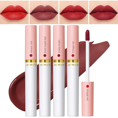 4 Colors Lipstick, Matte Liquid Lip Gloss Set, Gloss