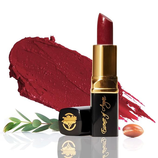 𝗘𝘀𝘀𝗲𝗻𝗰𝗲 𝗼𝗳 𝗔𝗿𝗴𝗮𝗻 Moisturizing Deep Red Lipstick, Tinted Moisturizing