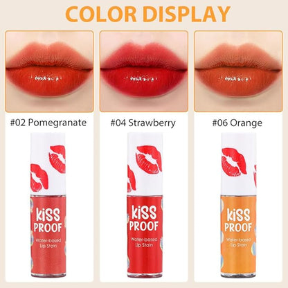 BINGBRUSH 3Pcs Bright Vivid Color Lip Tint With BINGBRUSH