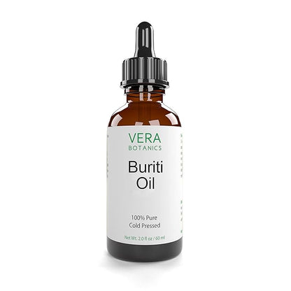 BURITI OIL 100% Pure & Natural, Unrefined, Cold-Pressed For Face, Dry Skin, Nails, Lips, Body & Hair - Reduce Hair Breakage, Appearance of Scars from Psoriasis, Eczema & Acne