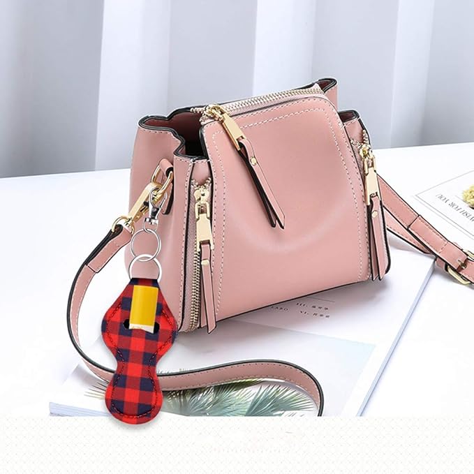 Duufin 20 Pieces Chapstick Holder Keychains Bulk Keyring