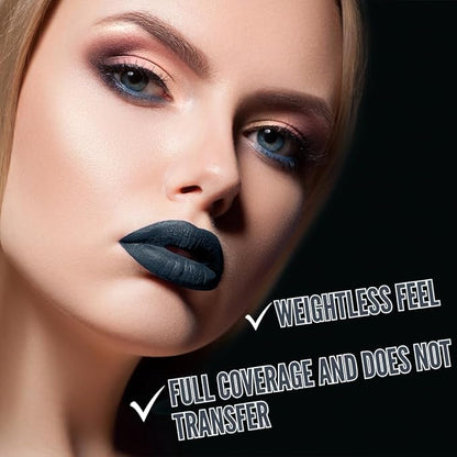 Mynena Grey Long-Lasting Matte Liquid Lipstick Intense Color Smudge-Proof & Waterproof Comfortable Hydrating Shea Butter Vegan & Cruelty-Free | Alvira