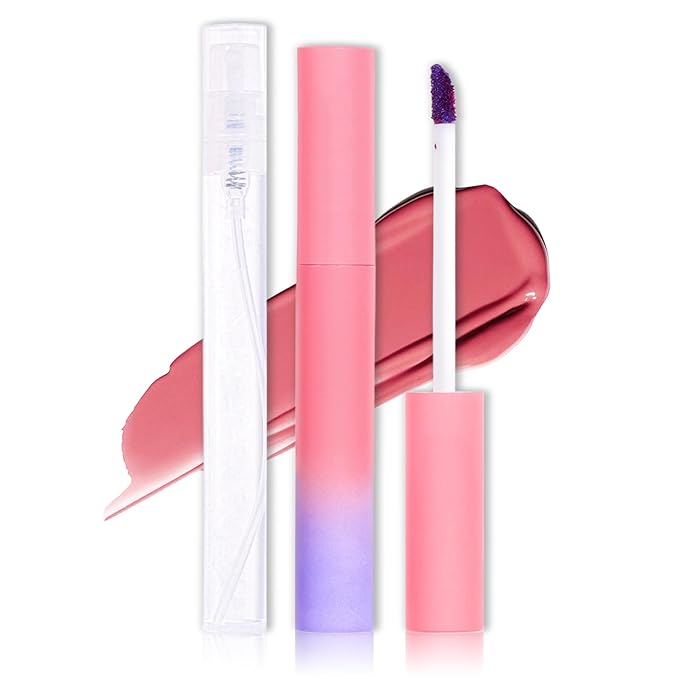 Peel Off Lip Stain Peel Off Lip Tint Stain Highly Pigmented Lip Peel Off Stain Long Lasting LipStains Peel Off Nude Lip Gloss Matte Liquid Lipstick Lip Makeup for Women（02 Rose）