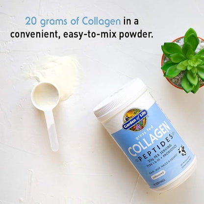 Garden of Life Collagen Beets Bundle: Multi-Sourced Collagen Hyaluronic Acid Unflavored, 12 Servings + Organic Beets Detox Cranberry Pomegranate, 30 Servings + Collagen Peptides Powder, 14 Servings