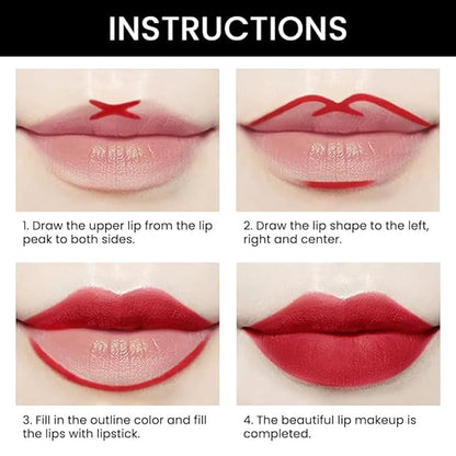 evpct 1Pcs Ruby Red Matte Lip Liner and Lip