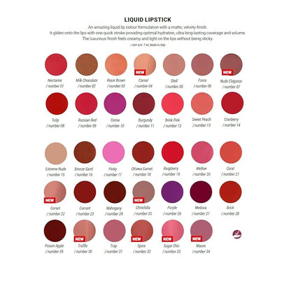 aden Liquid Lipstick+Lipliner Pencil Perfect Coverage For The Lipstick+Lipline