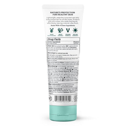Badger Mineral Daily Sunscreen with Zinc Oxide, Organic Sunscreen Moisturizer with SPF 30, Hydrating Everyday Sunscreen Lotion, Vegan, Gluten Free & Unscented Body Sunscreen, 4 fl oz (2 Pack)