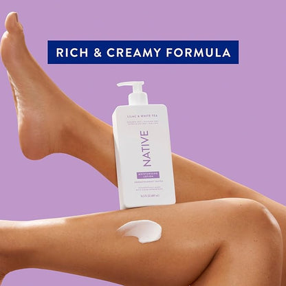 Native Body Lotion Contains Naturally Derived Plant-Based Moisturizers for Women and Men | Restores Dry Skin, Lilac & Rose, 16.5 fl oz