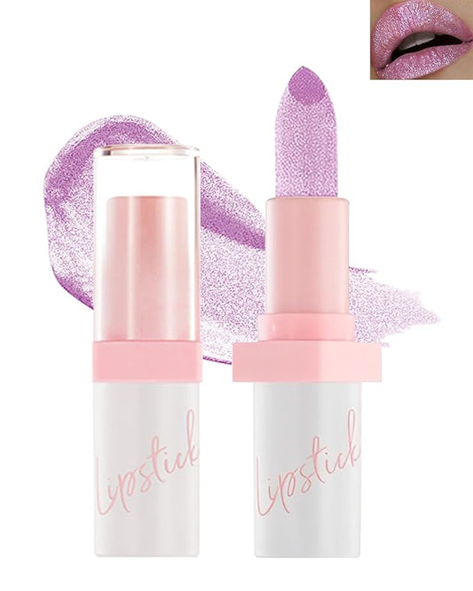 Glitter Lipstick for Women, Shimmer Sparkly Lipstick Long Glitter
