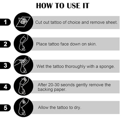 40Pcs Anime Temporary Tattoos for Kids Birthday Party Rewards Gifts