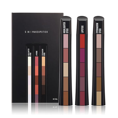 5Pcs Matte Lipstick Set + 5Pcs Matte Cream Countour/Highlight