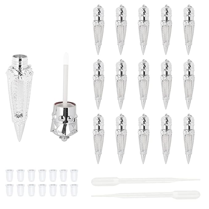 15pcs empty 4ml silver crown lip gloss tubes, keychain lipgloss tubes, lipgloss containers for small business