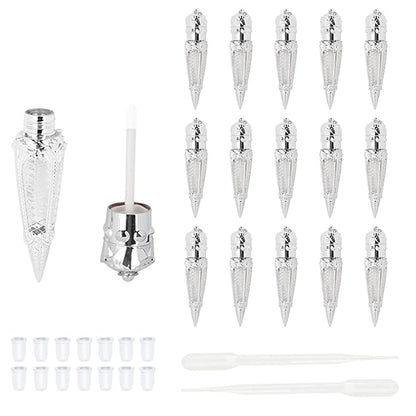 15pcs empty 4ml silver crown lip gloss tubes, keychain lipgloss tubes, lipgloss containers for small business