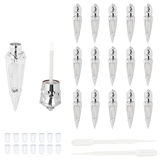 15pcs empty 4ml silver crown lip gloss tubes, keychain lipgloss tubes, lipgloss containers for small business
