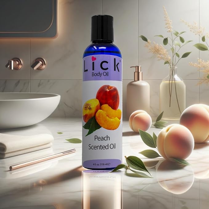 LICK Peach Scented Body Oil -