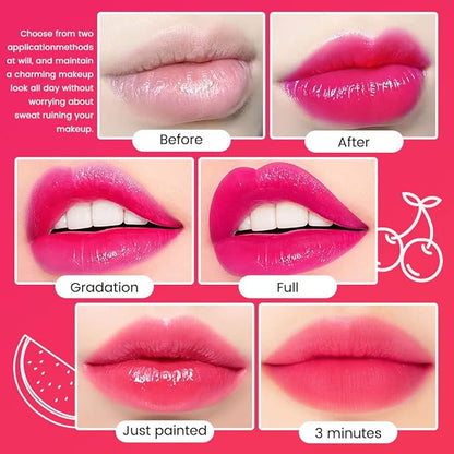 BINGBRUSH 2Pcs Bright Vivid Color Lip Tint With BINGBRUSH