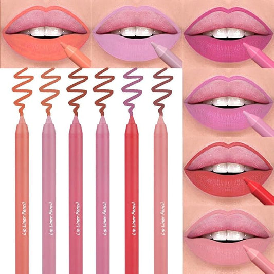 AMY'S DIARY 6 pcs Matte Red Lip Liner Long-Lasting