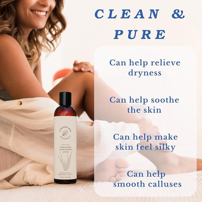Christina Moss Naturals Unscented Body Lotion, Natural and Organic Ingredients, Gentle, No Toxic Chemicals