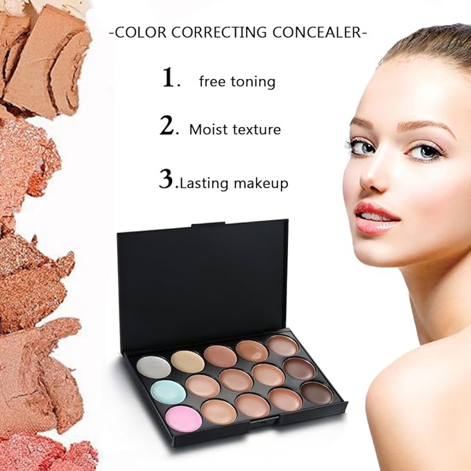 15 Colors Contour Palette Kit: Cream Concealer Palette