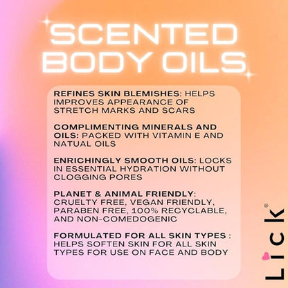 LICK Strawberry Scented Body Oil -