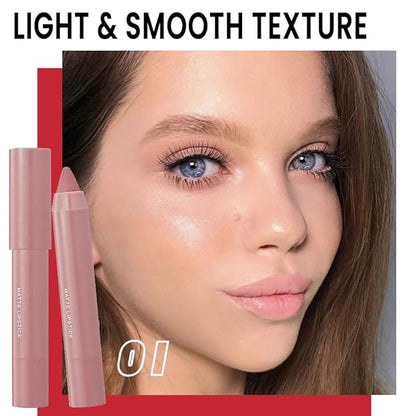 BINGBRUSH Crayon Matte Longwear Lipstick Pack Set,Moisture Sm