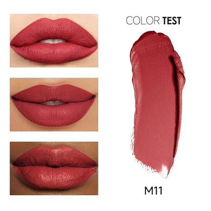 Matte Lipstick Hydrating Lip Color Makeup, Highly Pigmented Lipstick with Moisturizing Formula, Lightweight, Smooth, M11