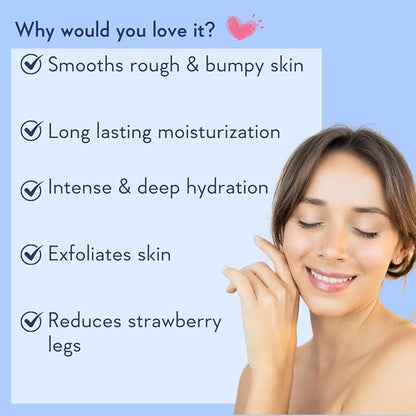 10% AHA + 1% BHA Body Lotion for Men & Women - Body lotion for dry skin - Detans, Smooths Rough & Bumpy Skin 200ml