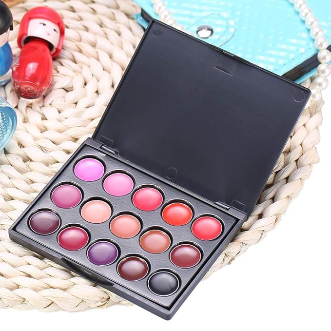 Lipstick Palette, Lip Cosmetics, 15Colors Professional Lip Gloss Gloss