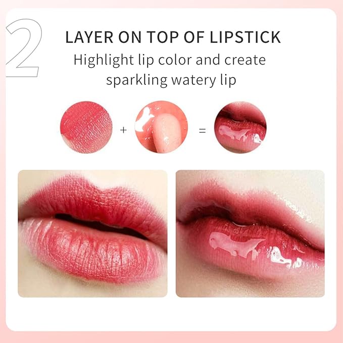 3 Set Lip Oil Hydrating Tinted Lip Balm, Plump Lip Gloss Lip Care Transparent Toot Lip Oil Tinted, Fresh Texture & Non-sticky, Nourishing Repairing Lip Lines Lip Care Products (Set A)