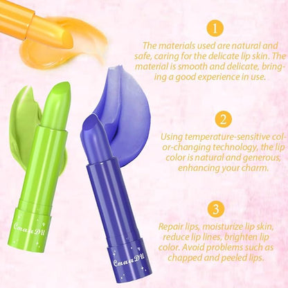 BINGBRUSH 3Pcs Color Changing Lipstick Queen,Long Lasting Lip BINGBRUSH