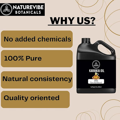Naturevibe Botanicals Karanja Oil 32 Ounces