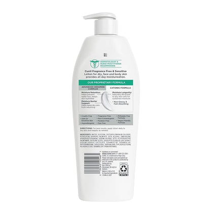 Curel Fragrance Free Lotion, Sensitive Hypoallergenic Lotion for Dry Skin, Dermatologist Recommended, 13 Oz, Pack of 3