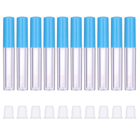 10Pcs Empty Lip Gloss Tubes Cute 1ml Blue Gloss