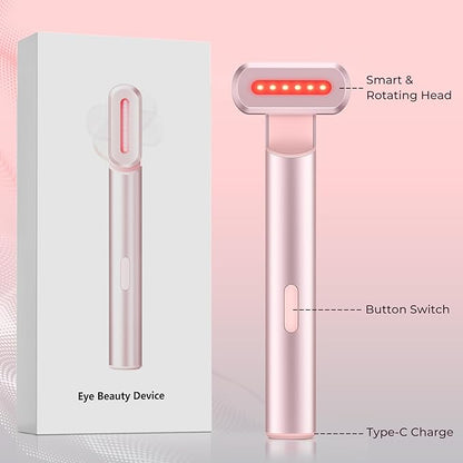 Red-Light-Therapy-for-Face,7 in 1 LED Light-Therapy-Wand for Face and Neck - Microcurrent Facial Device for Anti-Aging - Face & Eye Massager Skincare (7 Colors led Light)
