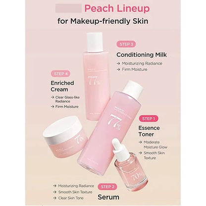 Peach Conditioning Lotion, Face Moisturizer with Vitamin B12, Lightweight, Nourishing, Hyrdating Korean Skin Care for Glass Skin (150ml, 5.07 fl.oz.)
