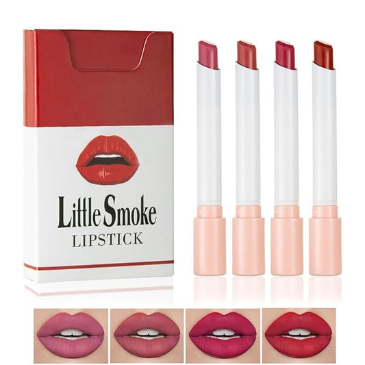 4 Colors Mini Little Tube Lipstick, Matte Velvet Long