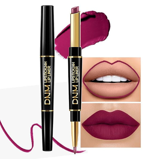 evpct 1Pcs Plum Purple Lip Liner and Lipstick