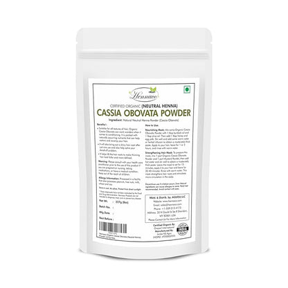 Organic Cassia Obovata Powder | Neutral Henna Powder (8 OZ) 227 G