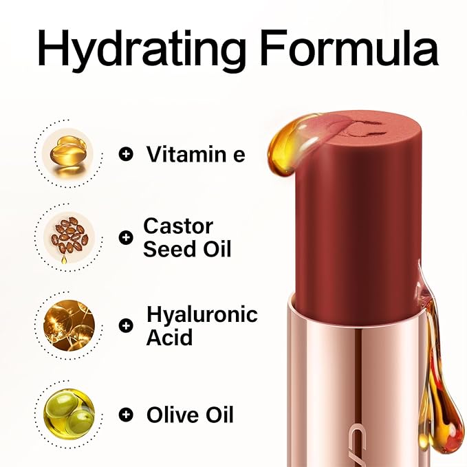 Matte Lipstick Hydrating Lip Color Makeup, Highly Pigmented Lipstick with Moisturizing Formula, Lightweight, Smooth, M29