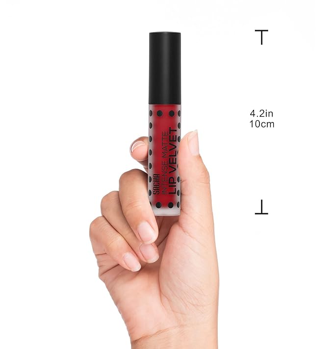 Sacha Cosmetics Intense Matte Lip Velvet, Long Lasting Long