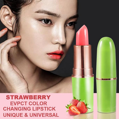 BINGBRUSH Strawberry Color Changing Lipstick Queen,Moisturizer Long Lasting Lipstick