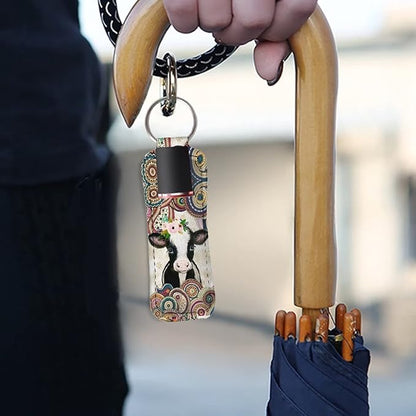 Bulopur Mandala Cow Chapstick Holder Slim Neoprene Lipstick
