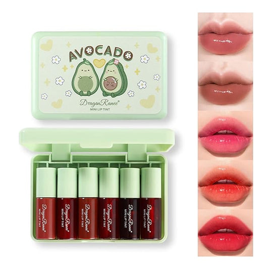 6 Colors Lip Tint Stain Set, Korean Velvet Lip