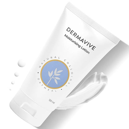 Moisturising Lotion, Hydrating Body Lotion, pH Balanced Nourishing Moisturizer, Non-Greasy Moisturizing Lotion with Natural Colloidal Oatmeal for Dry Skin, 120ml (4.05 fl oz)