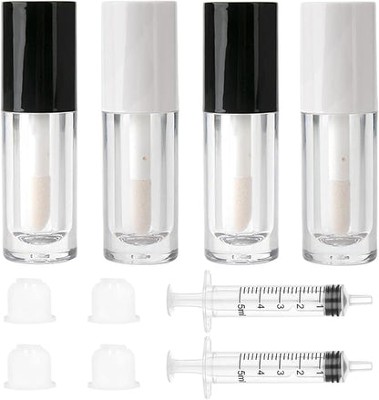 Qeuly 4 Pack Lip Gloss Tubes, 6ml Empty Gloss