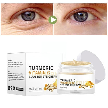 2PCS Turmeric Vitamin C Eye Cream for Wrinkle Dark Circles Under Eye Treatment Women Firm Hydrating brightening Correcting Turmeric Eyes moisturizer Cream