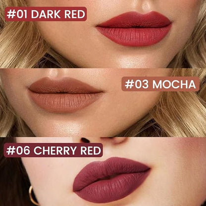Dark RED Mocha Matte Lip Tint Stain Pen,Versatile Set,Long