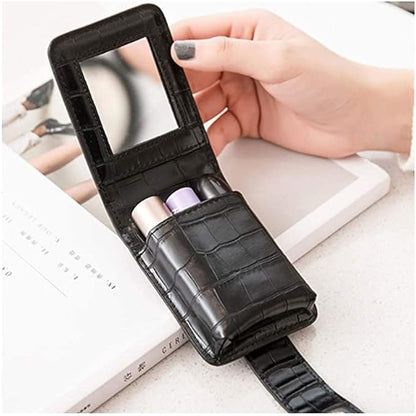 Lipstick Case with Mirror, Lipstick Holder for Purse, Bag