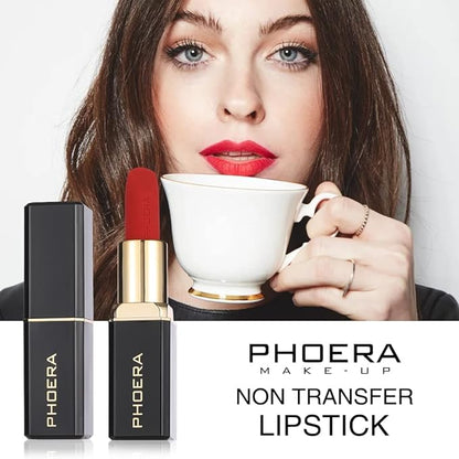Phoera Non Transfer Lipstick Waterproof, smudge-proof and mask-proof smudge-proof