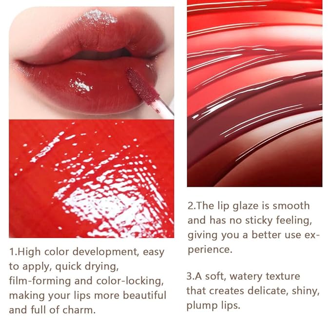 BINGBRUSH 2 Pcs Moisturizing and Silky Velvet Lipgloss BINGBRUSH